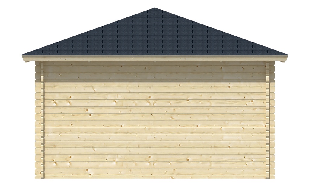 Blokhutprieel 44mm Marit Prijs exclusief dakbedekking - dient apart besteld te worden Dakleer: 36,5 m² / Shingles: 27 m² Afmeting: L400xB400xH303cm 