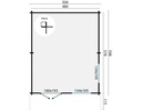 Blokhut - Tuinhuis - Home Office 70mm Niedersachsen  Prijs exclusief dakbedekking - dient apart besteld te worden Dakleer: 56,5 m² / Shingles: 48 m² / Aqua: 55 STK / Profiel: zie tab Afmeting: L600xB500xH290cm 