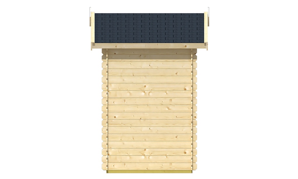 Blokhut - Tuinhuis 19mm Malva incl. vloer Prijs exclusief dakbedekking - dient apart besteld te worden Dakleer: 10 m² / Shingles: 6 m² / Aqua: 12 STK / Profiel: zie tab Afmeting: L150xB260xH245cm 