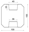 Berton©-E-sleufpaal 10x10 antraciet 10x10x250cm Vecht-serie   