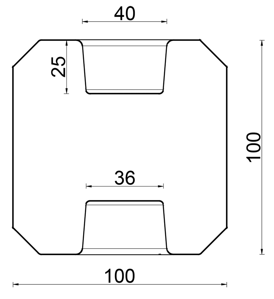 Berton©-E-sleufpaal 10x10 wit/grijs 10x10x270cm Eems-serie   