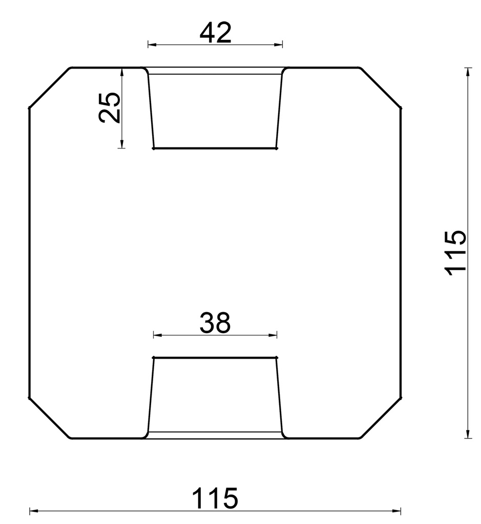 Berton©-sleufpaal 11.5x11.5 wit/grijs 11.5x11.5x244cm Reest-serie   