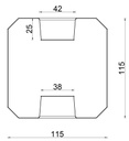 Berton©-sleufpaal 11.5x11.5 wit/grijs 11.5x11.5x244cm Reest-serie   