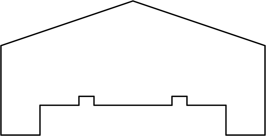 Afdeklatten (geïmpregneerd) Piramide 240 cm (3 planks tussenruimte)    