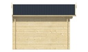 Blokhut - Tuinhuis 40mm Dyre Prijs exclusief dakbedekking - dient apart besteld te worden Dakleer: 26,5 m² / Shingles: 18 m² / Aqua: 20 STK / Profiel: zie tab Afmeting: L400xB300xH236cm 