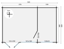 Blokhut - Tuinhuis 40mm Flow Prijs exclusief dakbedekking - dient apart besteld te worden Easy-roofing: 35 m² / EPDM: Set 40.9991/16 Afmeting: L595xB400xH230cm Gehard ISO glas