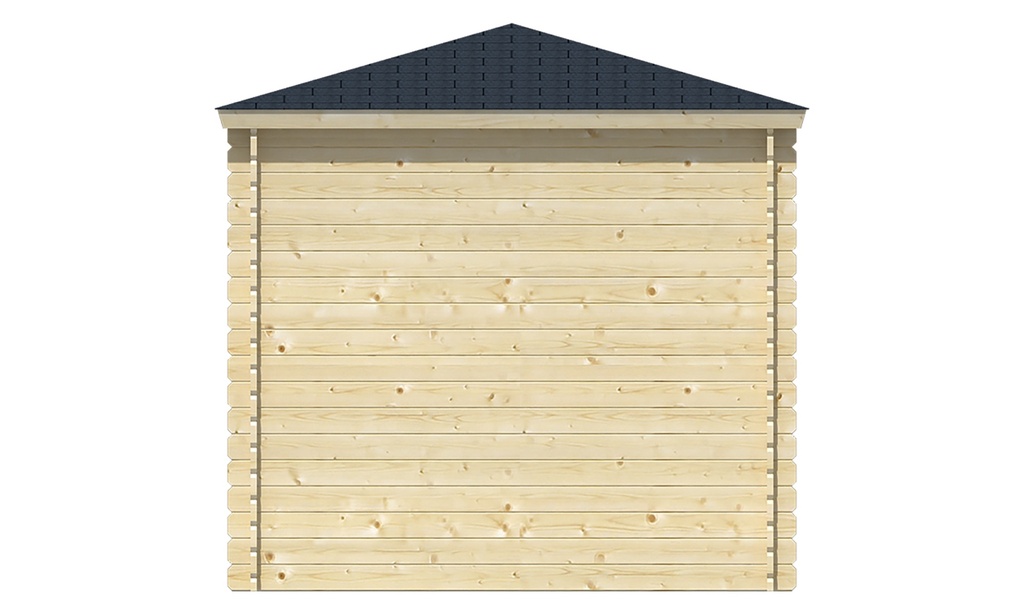 Blokhut - Tuinhuis 28mm Jos Prijs exclusief dakbedekking - dient apart besteld te worden Dakleer: 20 m² / Shingles: 15 m² Afmeting: L250xB250xH247cm 