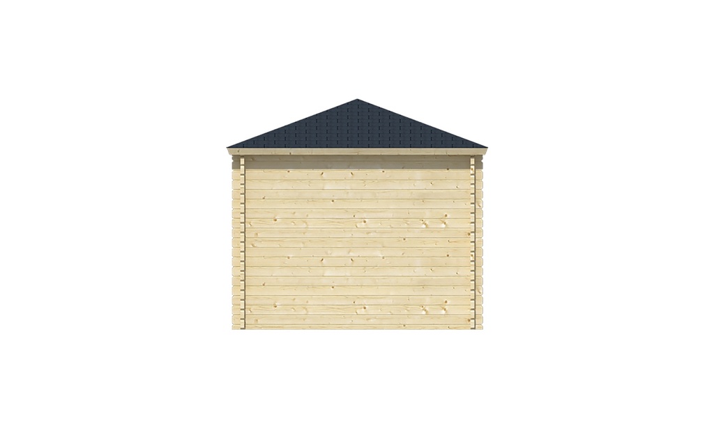 Blokhut - Tuinhuis - Home Office 44mm Bertil met overkapping Prijs exclusief dakbedekking - dient apart besteld te worden Dakleer: 50 m² / Shingles: 42 m² Afmeting: L790xB300xH292cm 