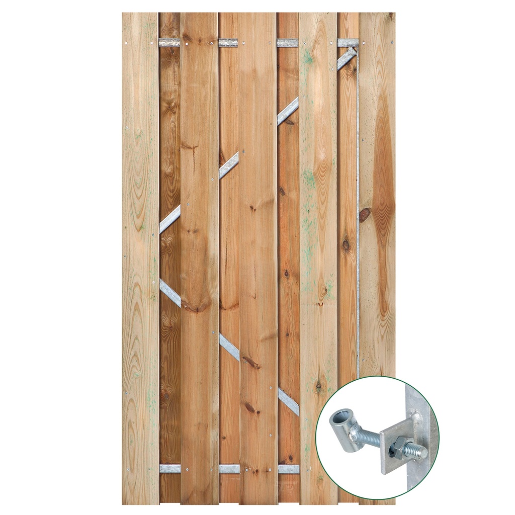 Tuindeur geïmpregneerd 11 planks Solide 180x110cm plank: 1.6x14.0cm / 11 stuks   