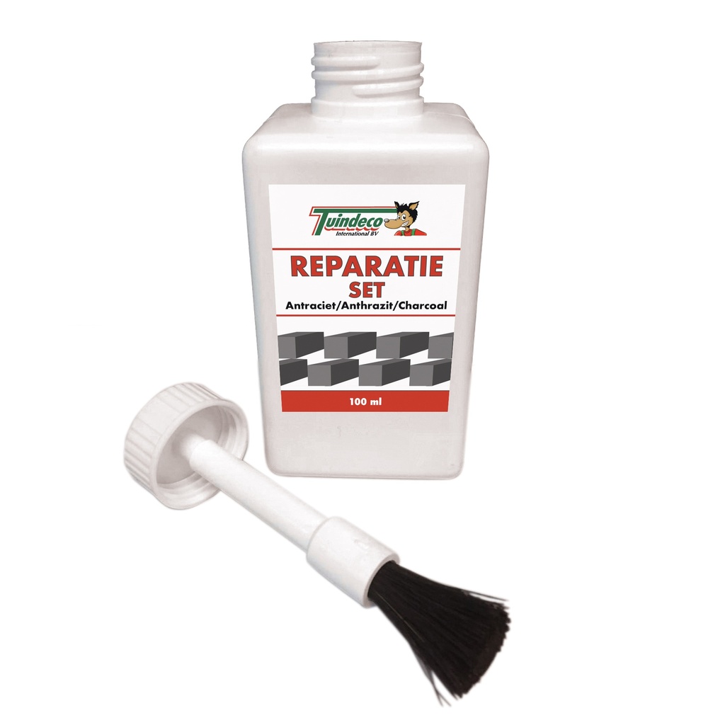 Reparatieset 0,1 ltr met kwast voor antraciet gecoat beton