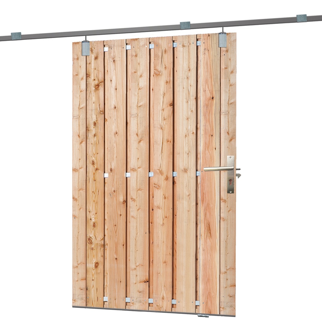 Tuindeur schuifsysteem 15 planks Lariks/Douglas H195x130cm    