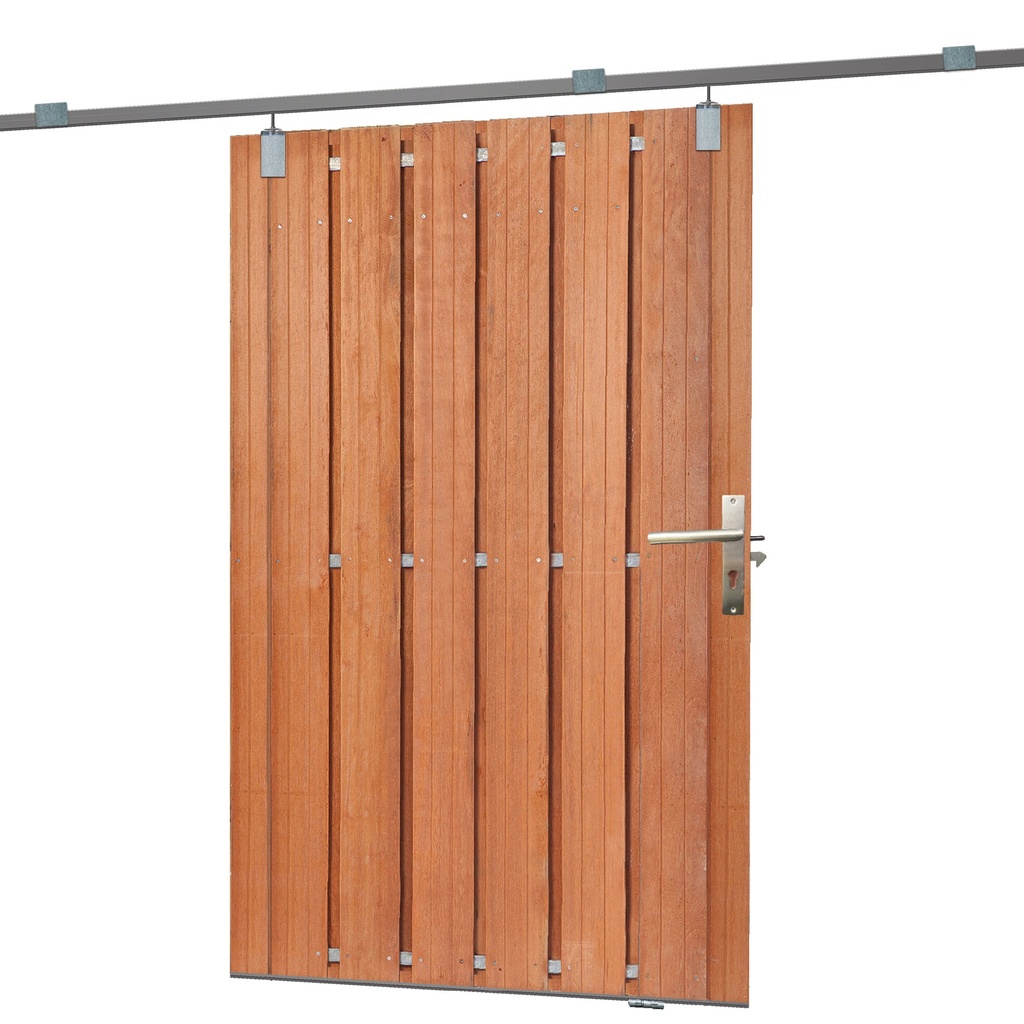 Tuindeur schuifsysteem 15 planks Hardhout H195x130cm    