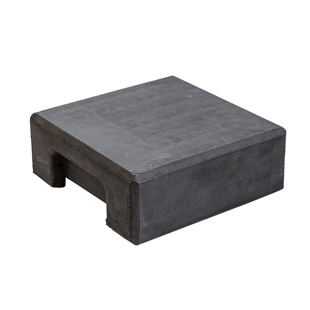 Berton©-afdekpet antraciet vlakke kop 14x14x5cm tussenmodel    