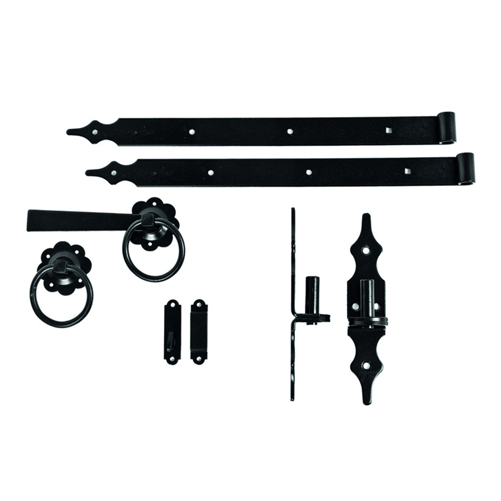 Hengen Blackline set - 2x 60cm hang+sluit+ijzerwaren   