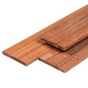 Hardhouten tuinplank kunstmatig gedroogd 1.5x14.0x245cm glad 2xV Glad geschaafd met 2 V-groeven  houtsoort: Keruing 