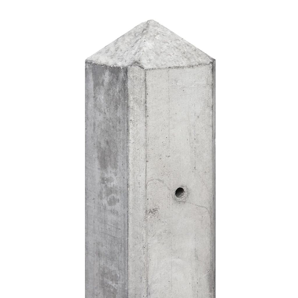 Berton©-paal wit/grijs, diamantkop 10x10x280cm scherm 150 eindmodel Geul-serie voor scherm: 150x180  