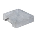 Berton©-afdekpet wit/grijs diamantkop 14x14x5cm T-model    