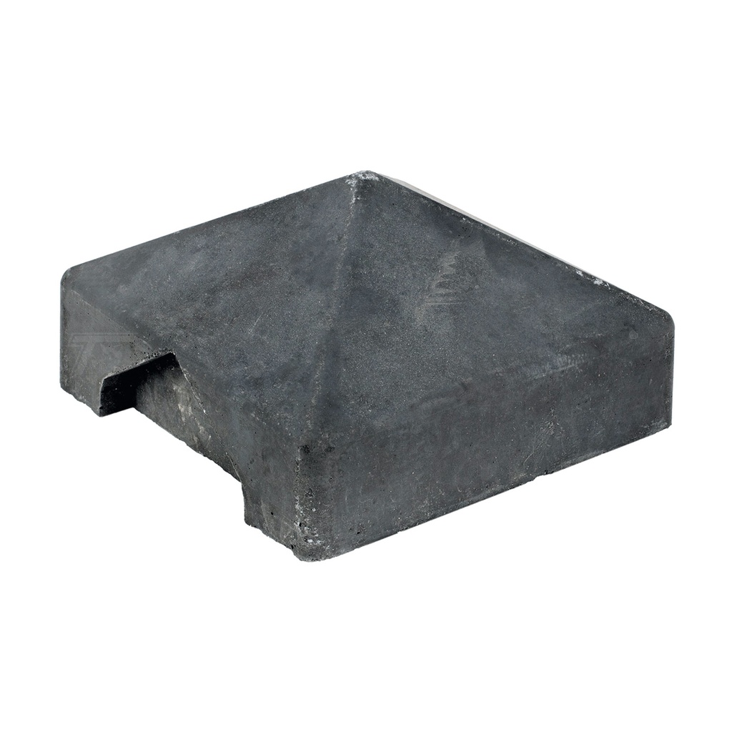 Berton©-afdekpet antraciet diamantkop 14x14x5cm zonder uitsparing    