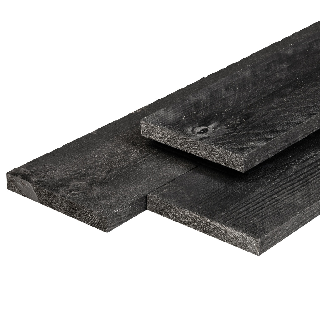 Douglas kantplank zwart geïmpregneerd 2.2x20.0x400cm fijnbezaagd    